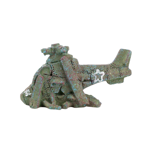 Aquarium helicopter wreck decoration - 6,5 cm