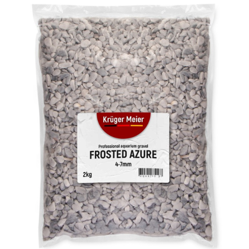 Kruger Meier Frosted Azure 4–7 mm – Aquarium gravel 2 kg