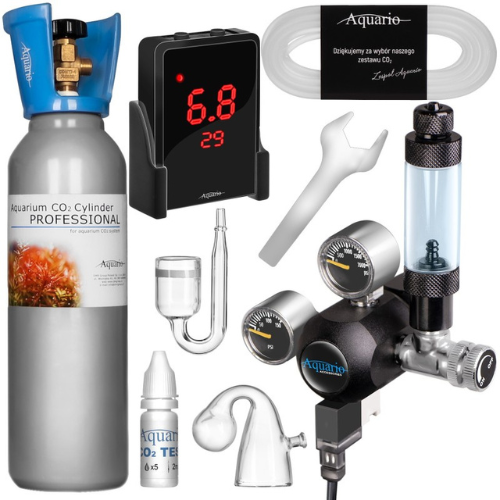 Aquario Exclusive 2.0 - CO2 set with solenoid valve and pH computer + 5l bottle