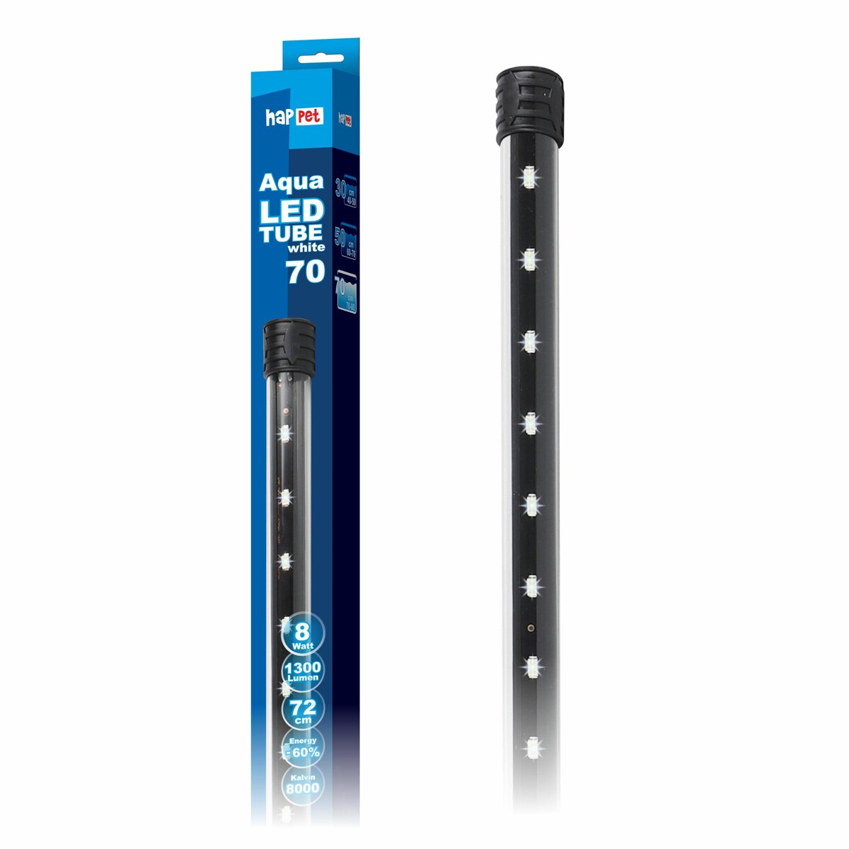 Lempa AquaLED Tube balta 8W/72cm Happet