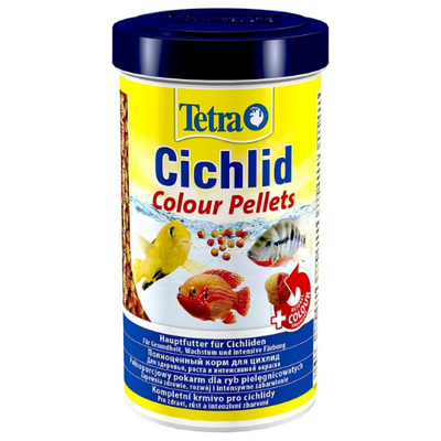 Tetra Cichlid Colour Pellets 500ml - food that enhances the coloration of fish
