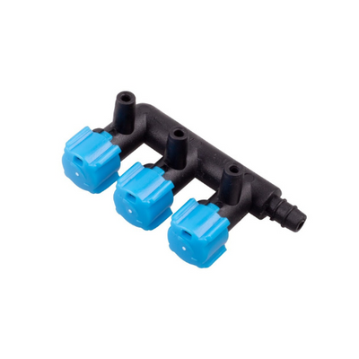 Air divider with valves 3-ways 1 piece
