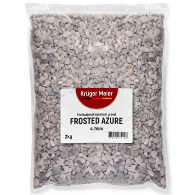 Kruger Meier Frosted Azure 4–7 mm – Aquarium gravel 2 kg