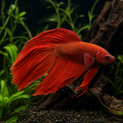 Betta spl. male veiltail red