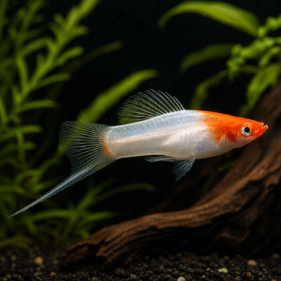 Swordtail koi albino