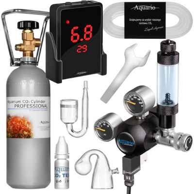 Aquario Exclusive 2.0 - CO2 set with solenoid valve and pH computer + 2L bottle
